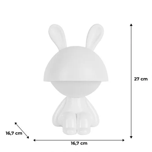 Світильник-нічник LED з акумулятором Kite Cute Bunny білий для дітей та дорослих RGB