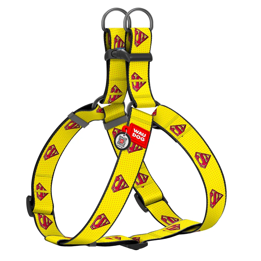 Шлея WAUDOG Nylon XL 35 мм Обхват шиї 70-100 см Нейлон Супермен 2