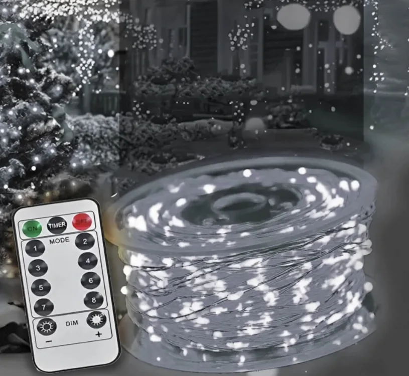 Гірлянда світлодіодна метал 50 м біла 500 LED
