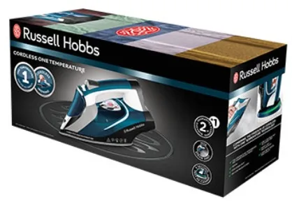 Праска з подачею пари Russell Hobbs бездротова керамічна 2600 Вт синя