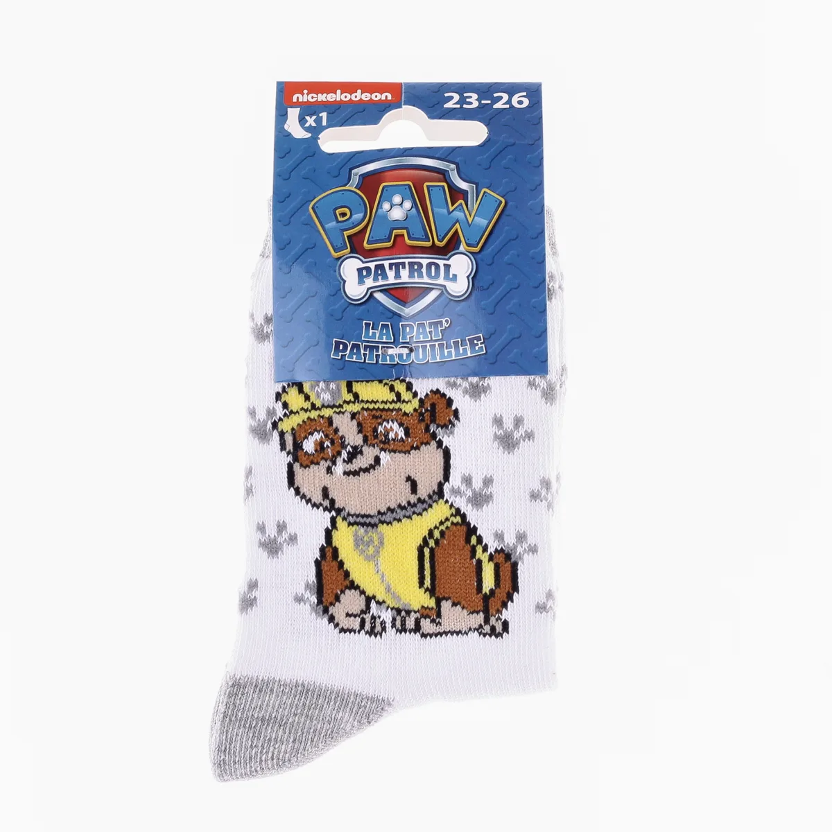 Шкарпетки PAW PATROL 61% бавовна 19-22 білий сірий