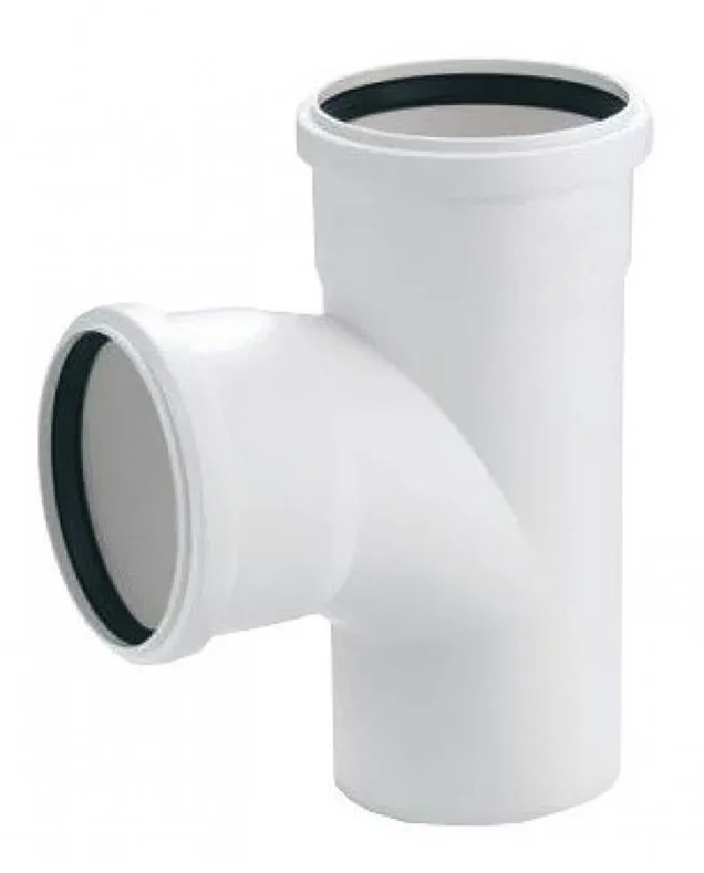 Трійник каналізаційний Rehau Raupiano Plus, 110-90мм, 87°, поліпропілен, білий