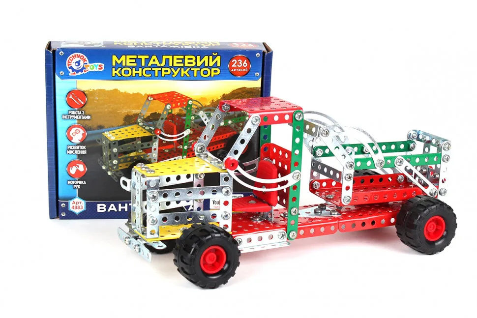 Металевий конструктор Технок Вантажівка 236 деталей 18 ст