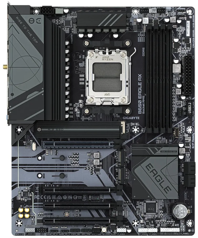 Материнська плата GIGABYTE B650 EAGLE AX sAM4 B650 4xDDR5 M.2 HDMI DP Wi-Fi BT ATX