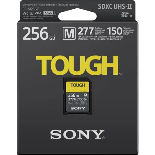 Карта памяти Sony SDXC 256GB C10 UHS-II U3 V60 R277/W150MB/s Tough