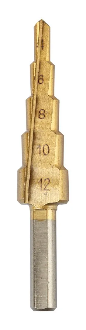 Свердло конічне GRAPHITE TiN, 4x12/20/32мм, комплект з 3 штук, вага 0.22кг.