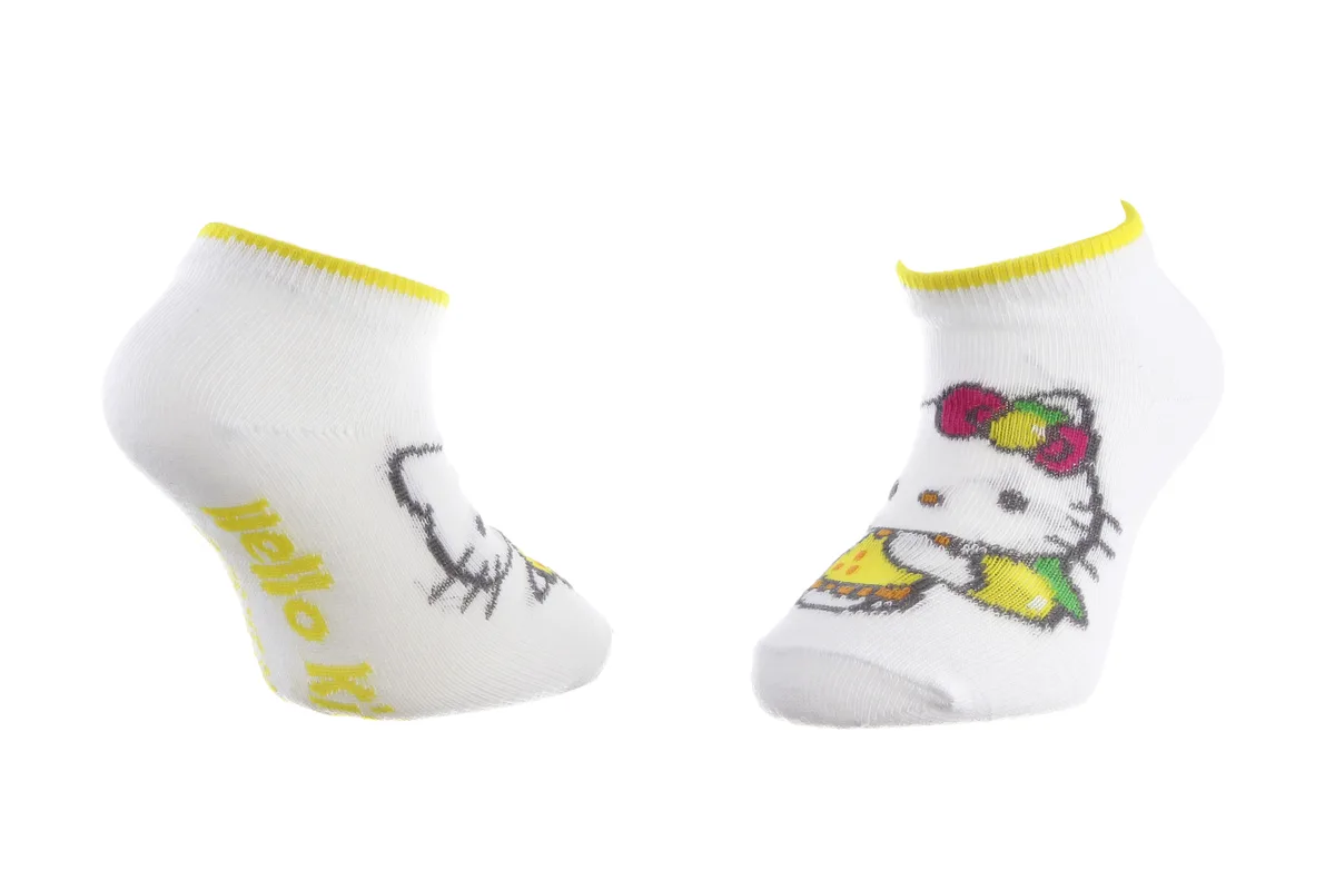 Шкарпетки Hello Kitty 57% бавовна 35-38 білий жовтий