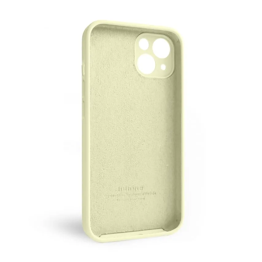 Чохол силіконовий для Apple iPhone 13 жовтий закрита камера