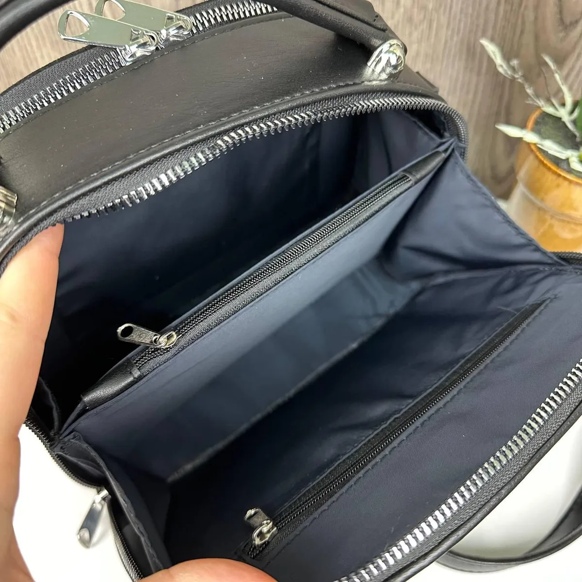 Женская сумка замшевая клатч 22х17х8 5 см черная натуральная замша