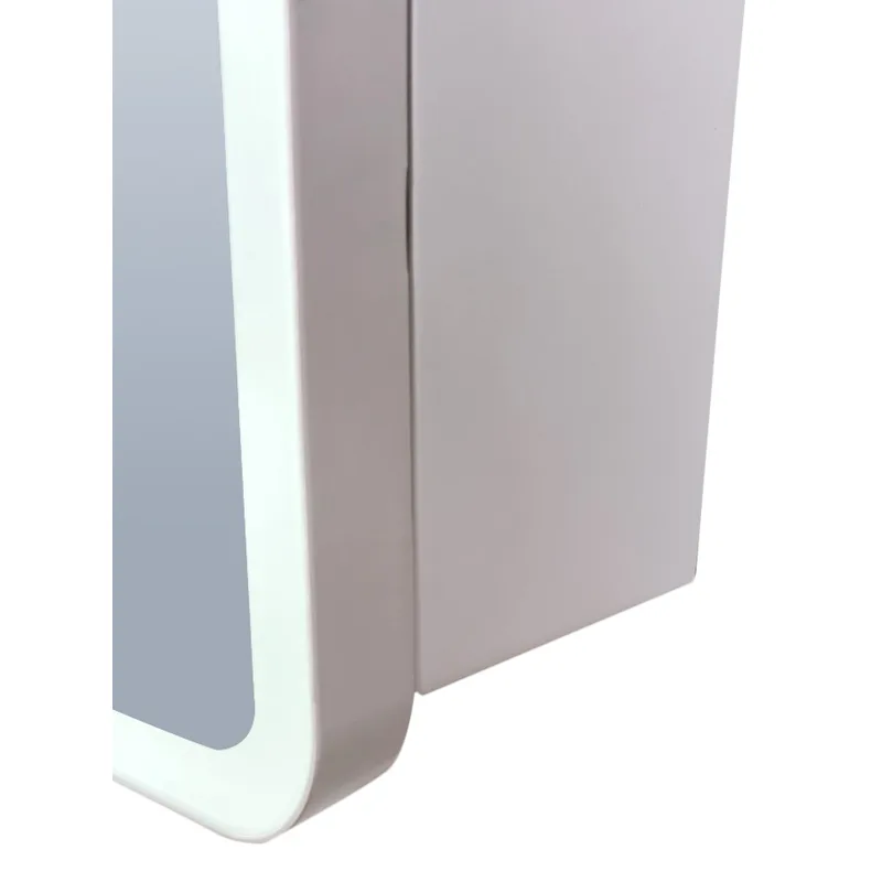 Дзеркальна шафка OLIVARY 80x70 см LED Touch димер ПВХ Білий