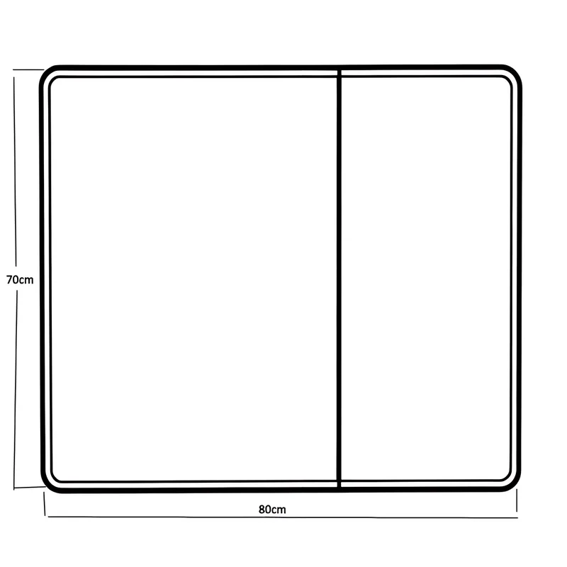 Дзеркальна шафка OLIVARY 80x70 см LED Touch димер ПВХ Білий