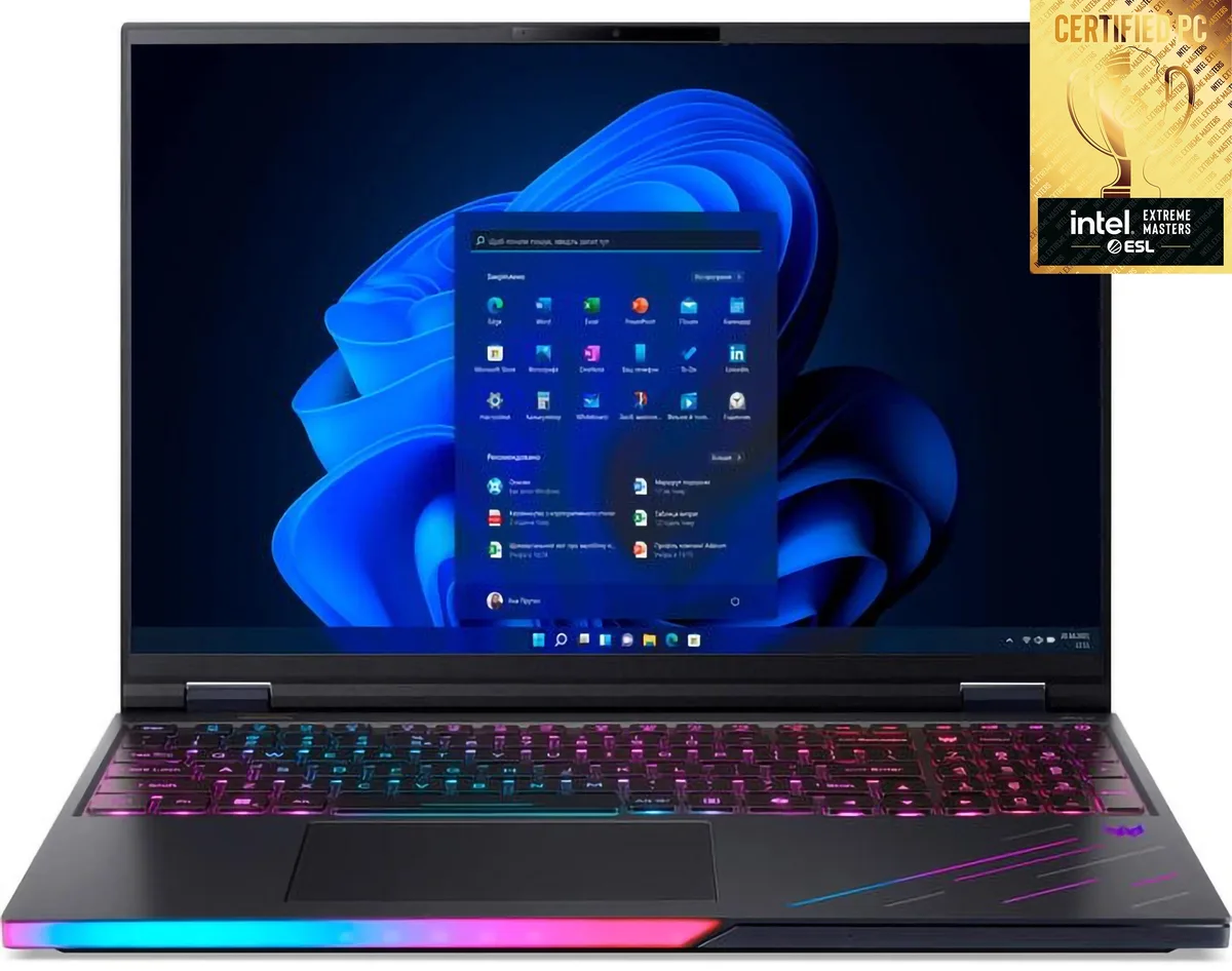 Ноутбук Acer Predator Helios 16 PH16-73 16" OLED, Intel U9-275HX, 64GB, F2TB, NVD5090-24, Win11P, чорний