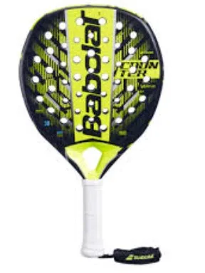 Ракетка для падел тенісу Babolat карбон скловолокно доросла чорна жовта