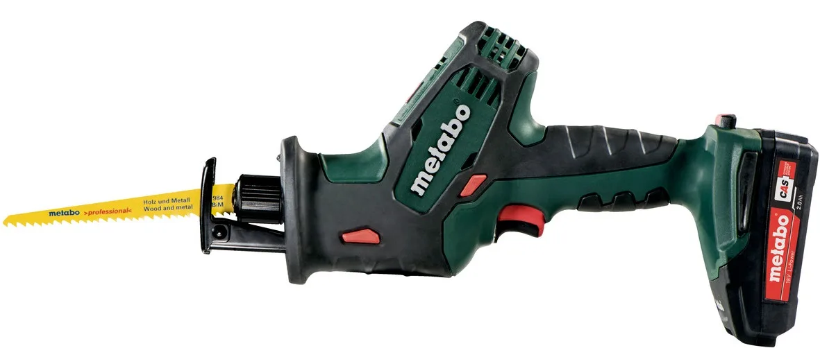 Пилка шабельна акумуляторна Metabo 120 мм 18В 1,4 кг без АКБ