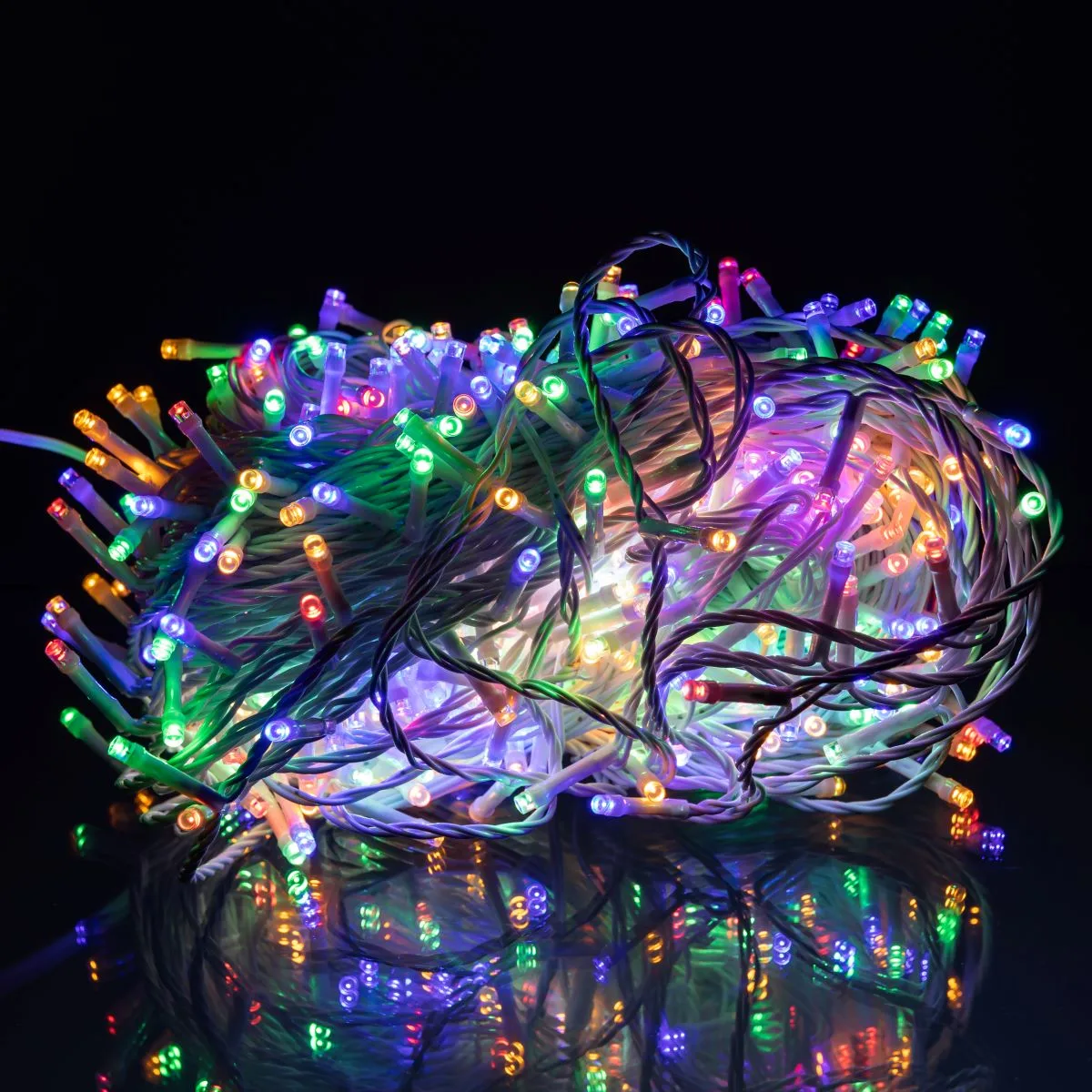 Гірлянда світлодіодна 50 м 500 LED білий провід мультиколір