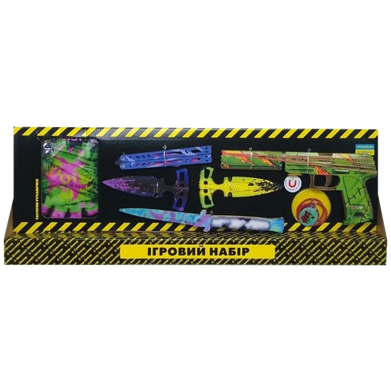 Сувенирный игровой набор Big Box Деревянный 4 предмета Разноцветный