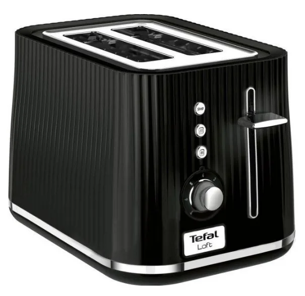 Тостер Tefal пластик 29х18,5х19 см чорний 850 Вт 2 тости 7 режимів обсмажування