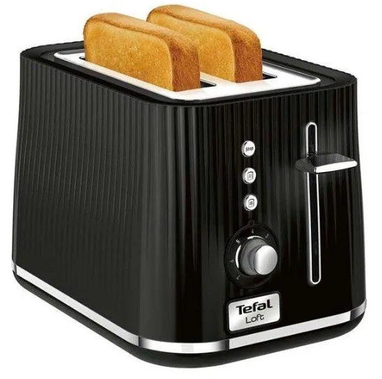 Тостер Tefal пластик 29х18,5х19 см чорний 850 Вт 2 тости 7 режимів обсмажування