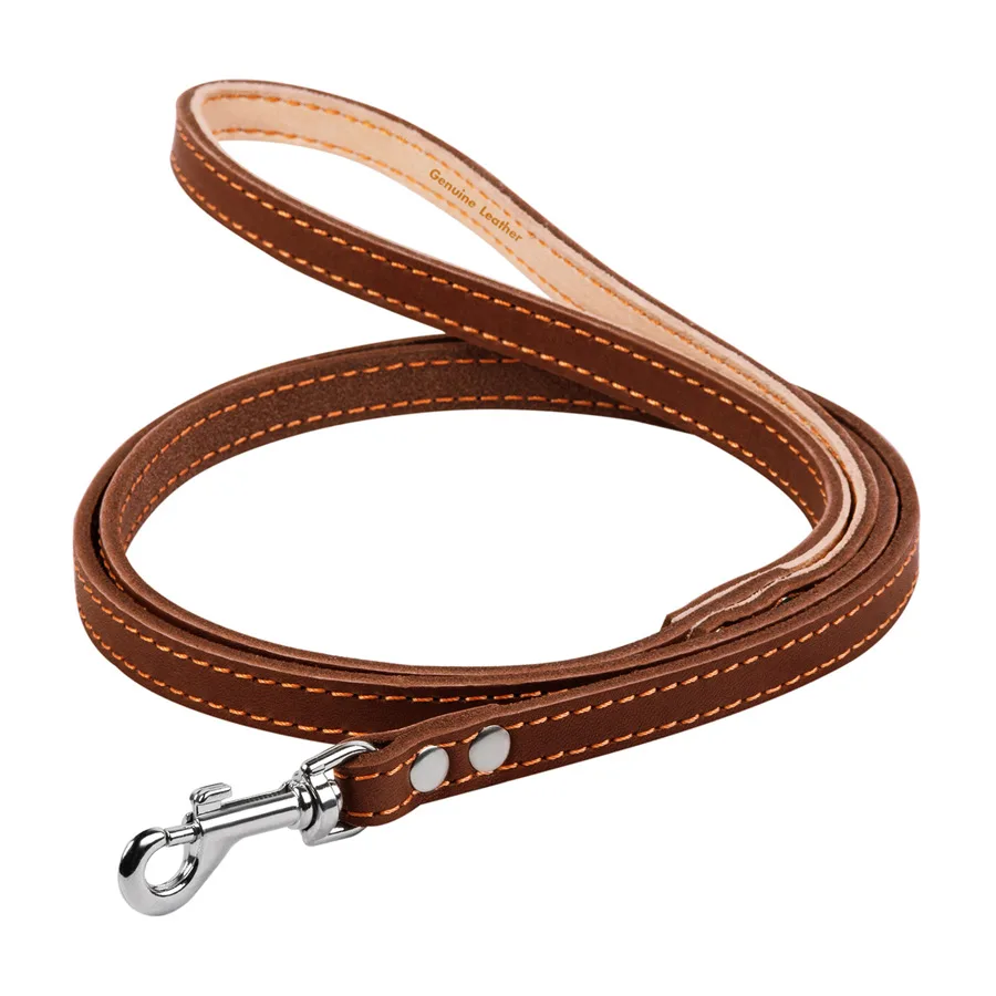 Повідець одиночний CoLLaR 12мм x 122см шкіряний коричневий