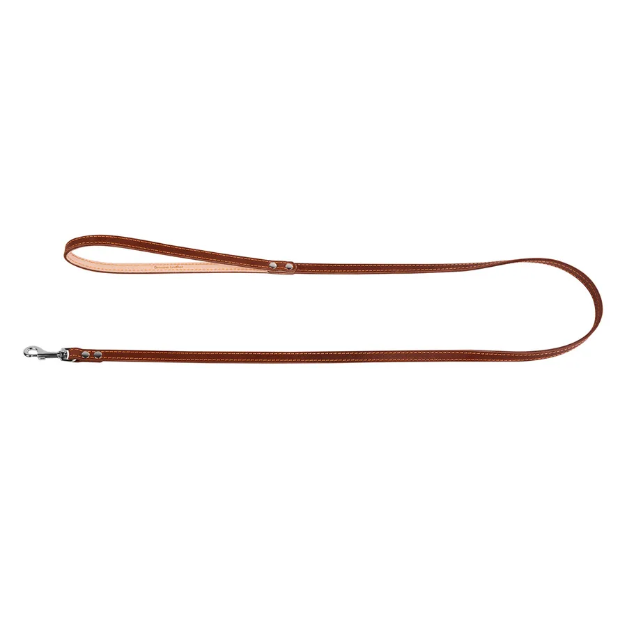 Повідець одиночний CoLLaR 12мм x 122см шкіряний коричневий