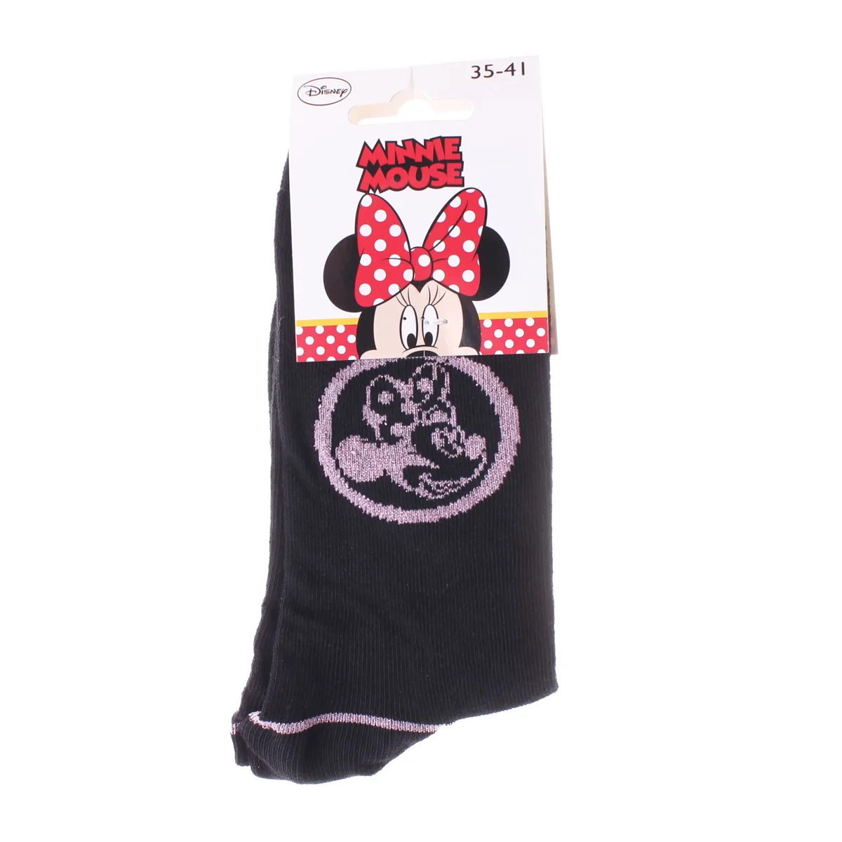 Шкарпетки DISNEY MINNIE 66% хлопок 35-41 черный розовый