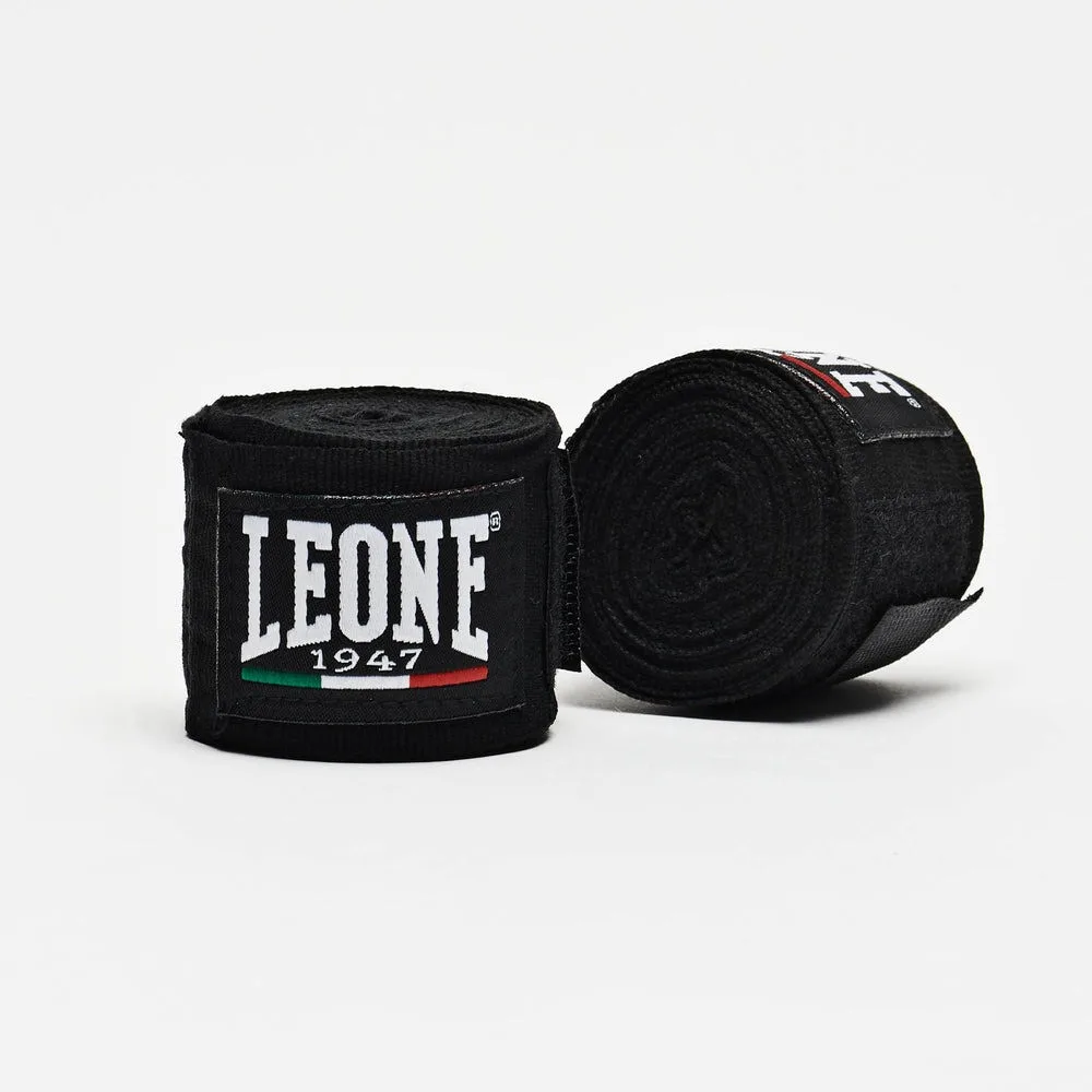 Боксерські бинти Leone бавовна 450 см чорні 2 шт.
