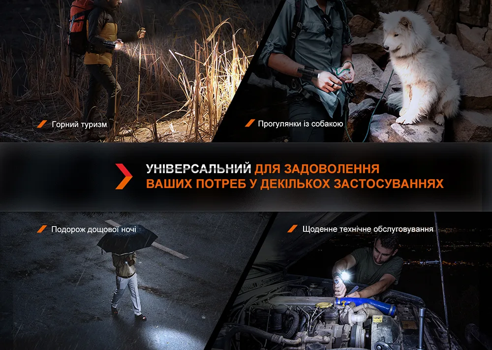Тримач для ліхтаря Fenix полікарбонат 53х45х21 мм чорний