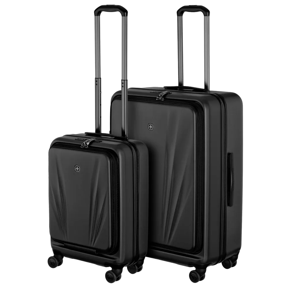Набір валіз Wenger Skyon Hardside, полікарбонат, (S+L), TSA, 4 колеса, розширення, чорний