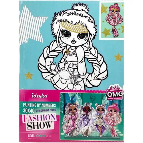 Картина по номерах Ідейка L.O.L. Surprise O.M.G. Fashion Show з алмазною мозаїкою для творчості