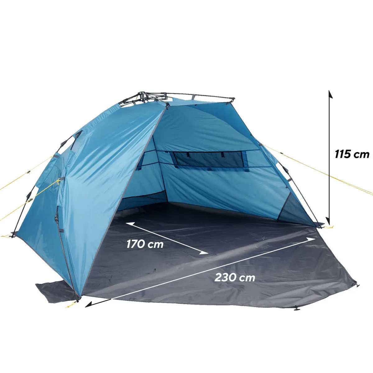 Палатка Uquip Polyester 230х170х115 см Синяя Серая UV 50+