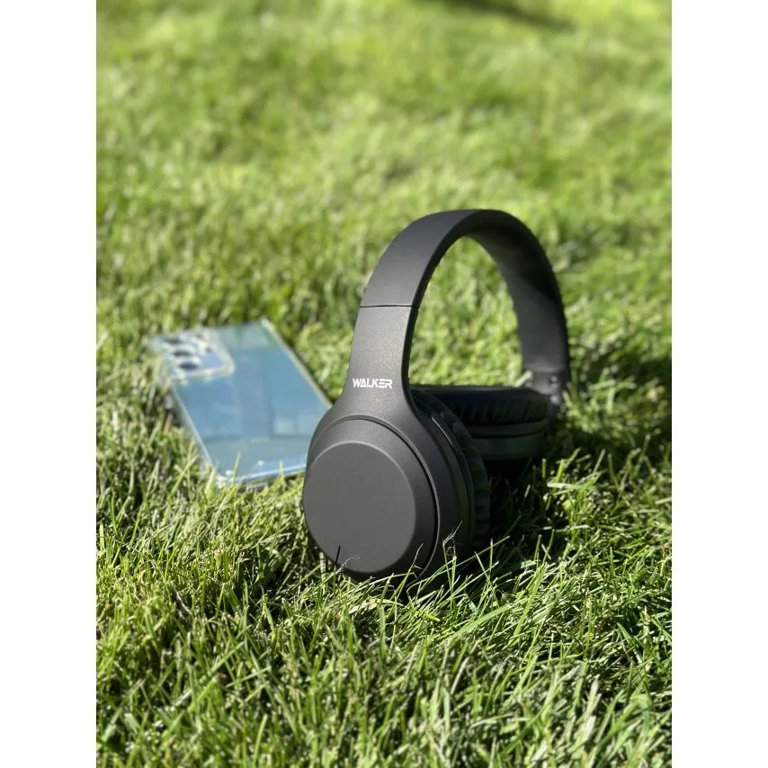 Навушники Bluetooth WALKER накладні чорні 40 мм шкірозамінник