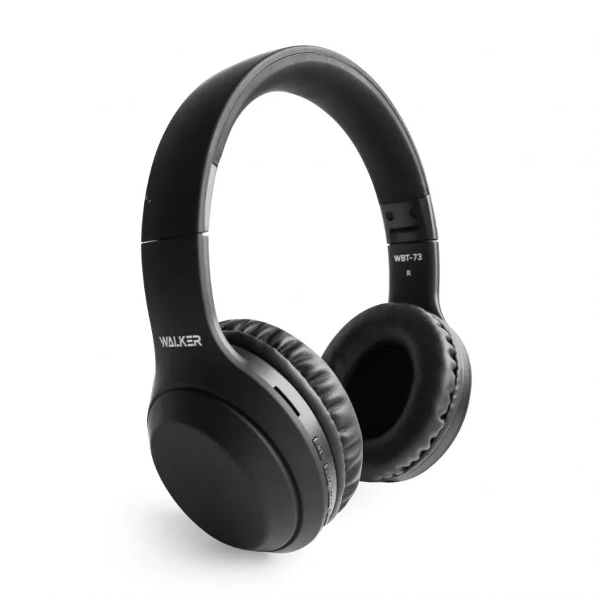 Навушники Bluetooth WALKER накладні чорні 40 мм шкірозамінник
