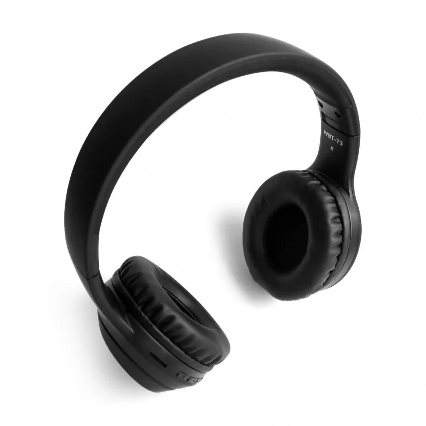 Навушники Bluetooth WALKER накладні чорні 40 мм шкірозамінник