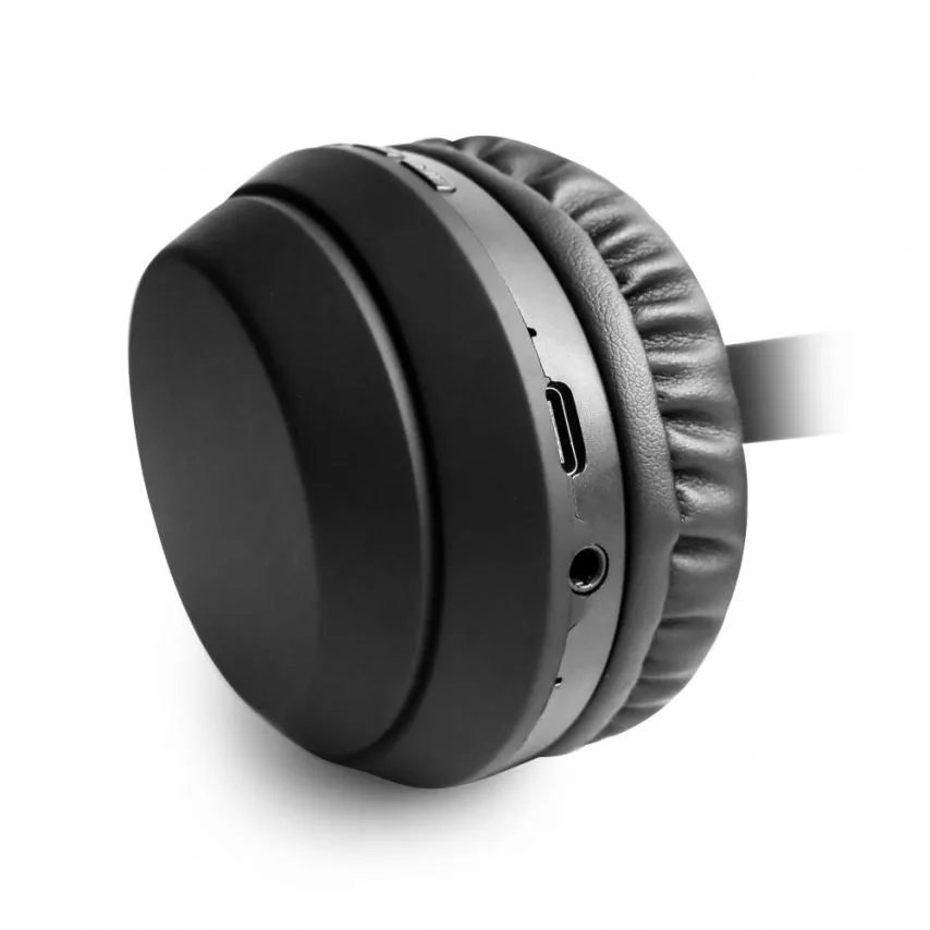 Навушники Bluetooth WALKER накладні чорні 40 мм шкірозамінник
