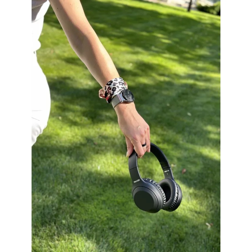 Навушники Bluetooth WALKER накладні чорні 40 мм шкірозамінник