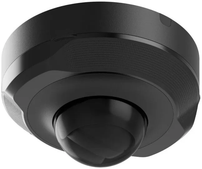 IP-камера проводная Ajax DomeCam Mini, 8 МП, 2.8 мм, Poe, True WDR, IP 65, ИК 30 м, аудио, угол обзора 100° до 110°, мини купольная, черная.