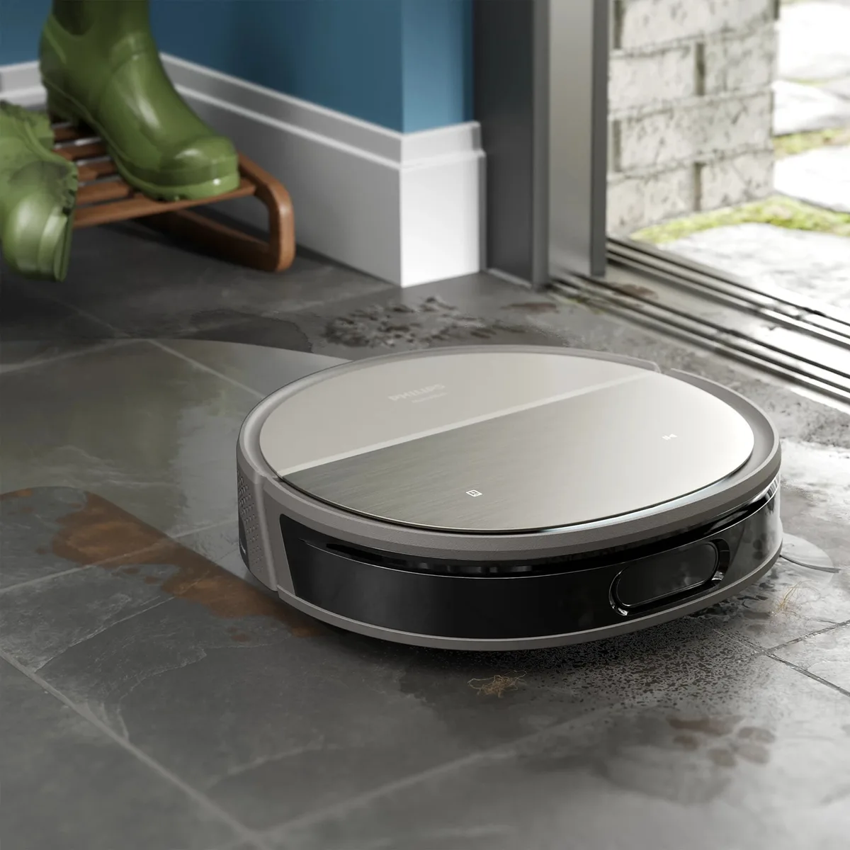 Робот-пилосос Philips вологе сухе прибирання 36,5х9,8 см чорний