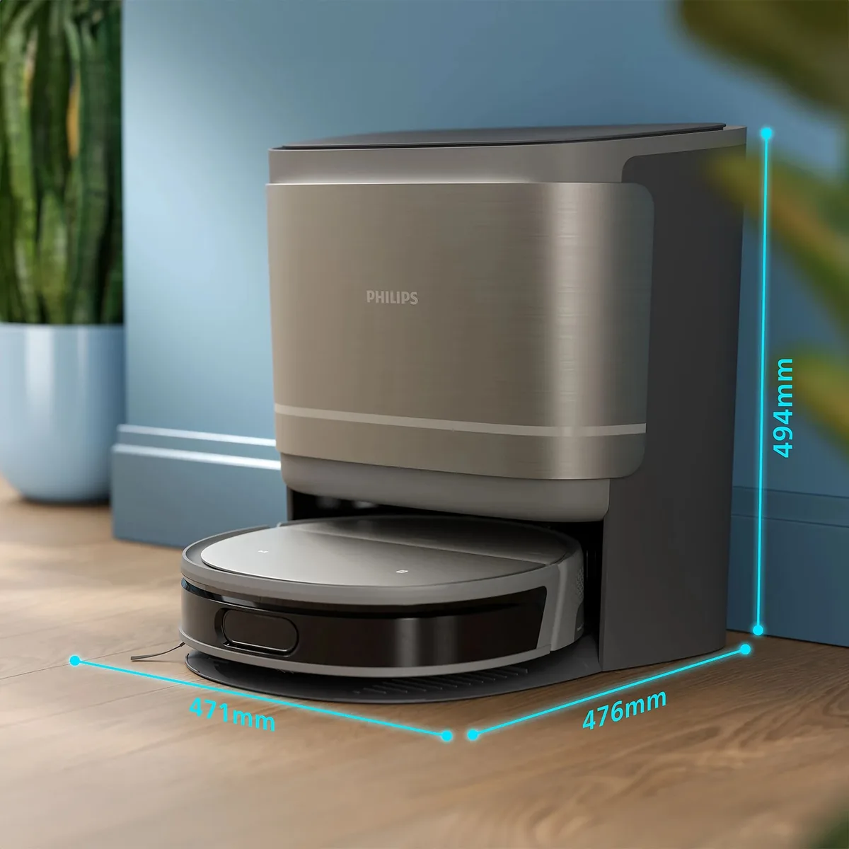 Робот-пилосос Philips вологе сухе прибирання 36,5х9,8 см чорний