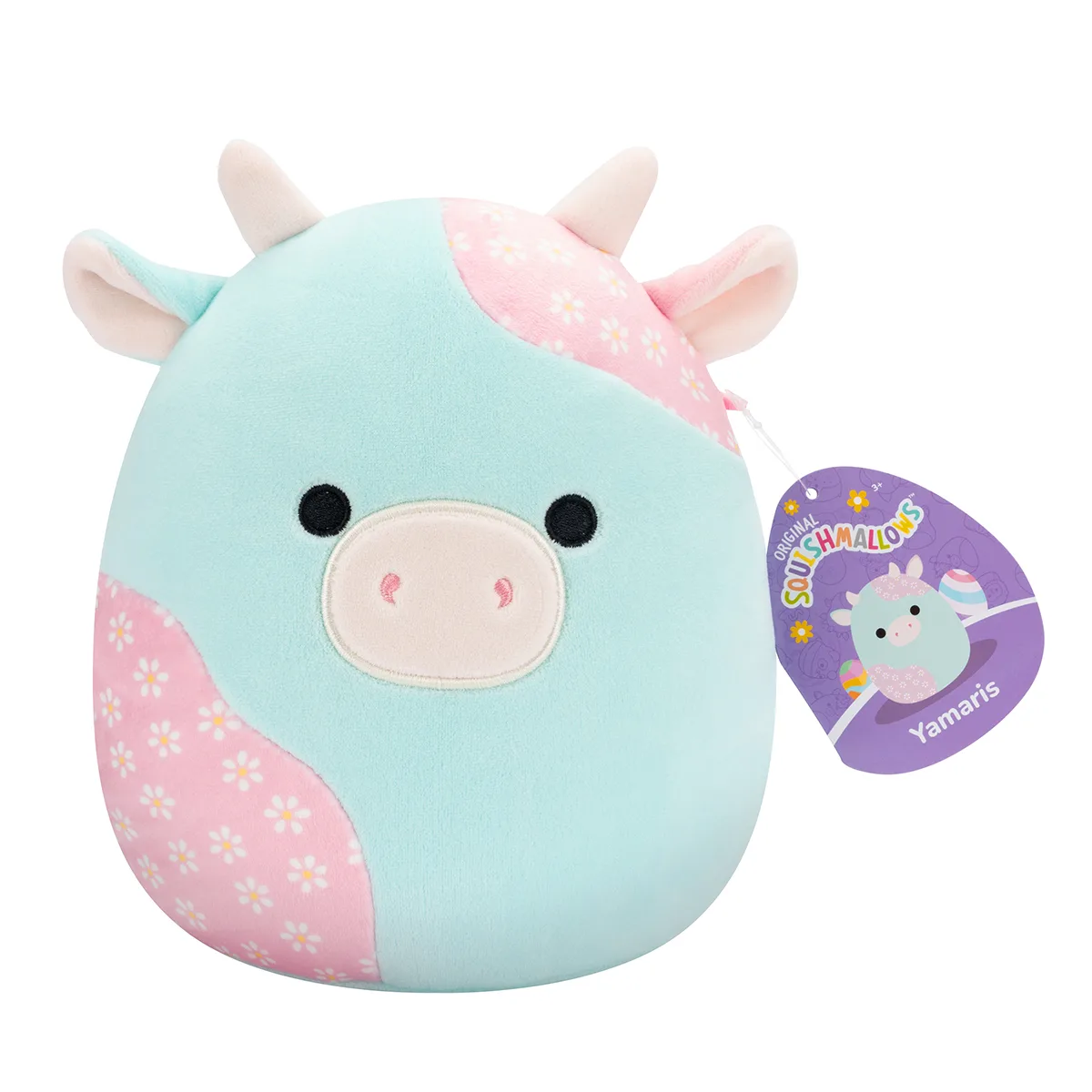 М'яка іграшка Squishmallows поліестер 19 см м'ятна пастельна корівка