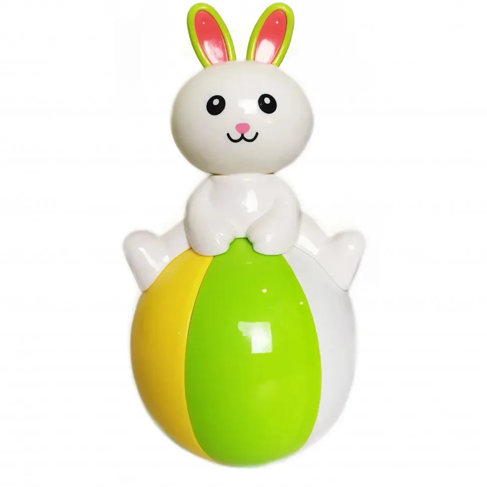Неваляшка Limo Toy Пластик 15 см Біла з звуковими ефектами