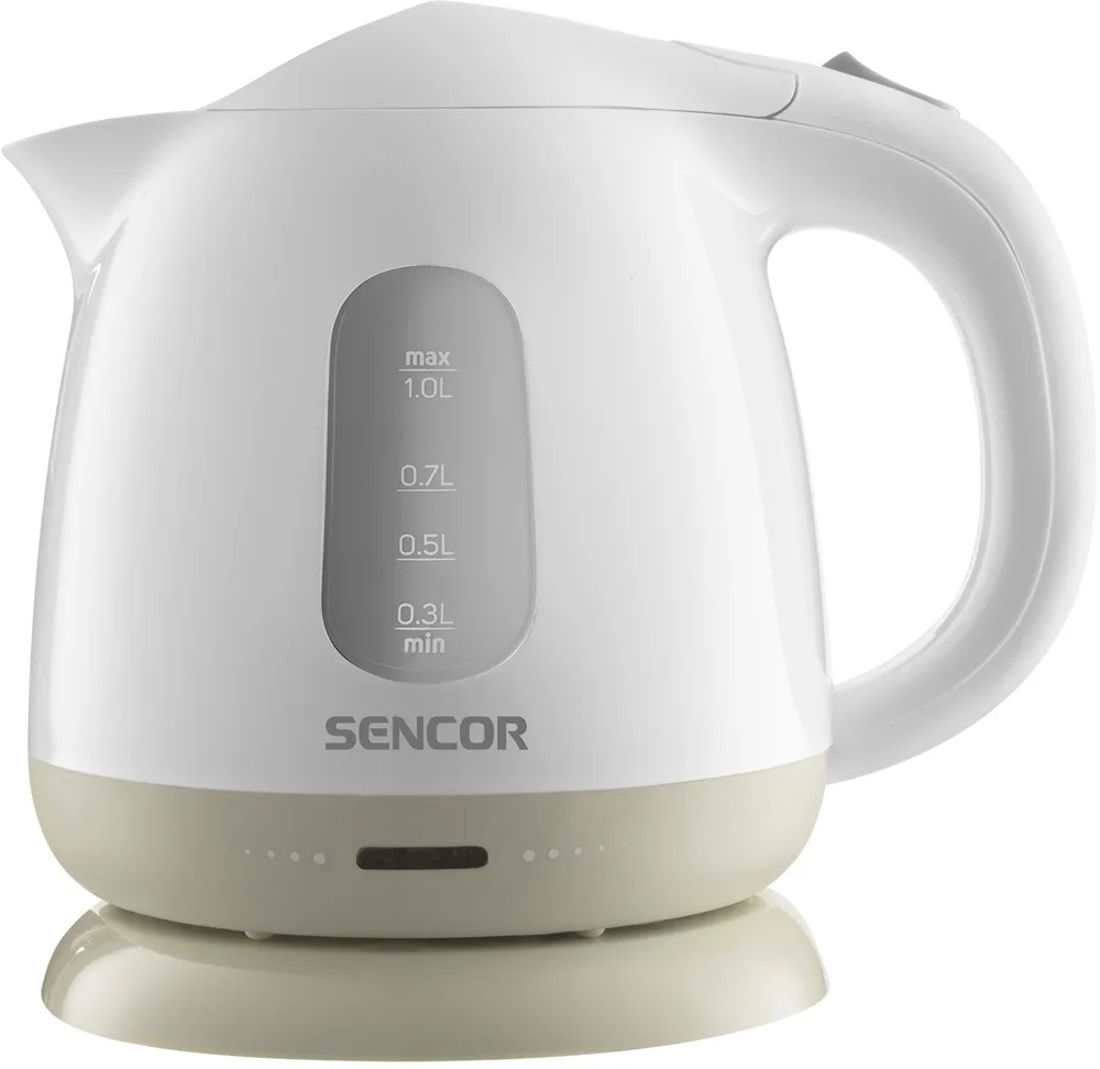 Електрочайник Sencor пластиковий 1 л Білий оливковий