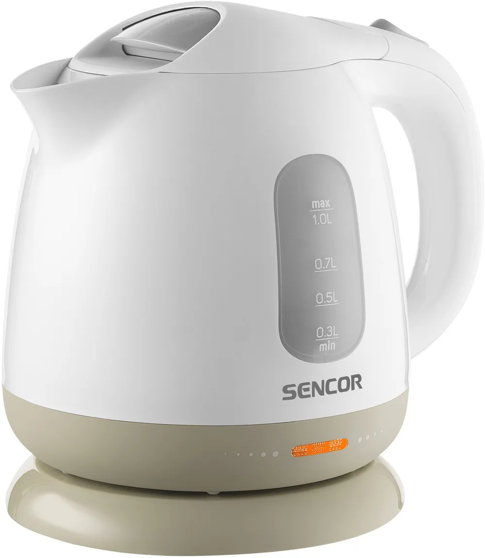 Електрочайник Sencor пластиковий 1 л Білий оливковий