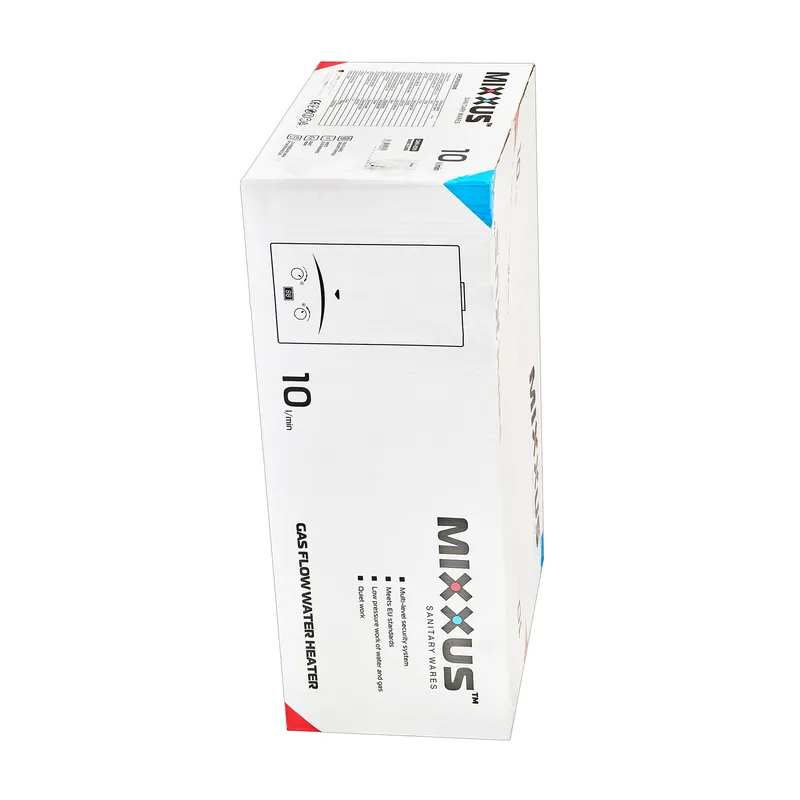 Газова колонка MIXXUS 10 л/хв металевий 550х330х190 мм з малюнком на скляній панелі