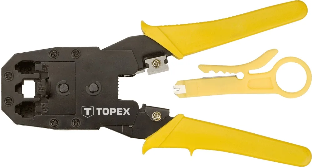 Обтискні плоскогубці TOPEX для наконечників 4P, 6P, 8P, 195 мм.