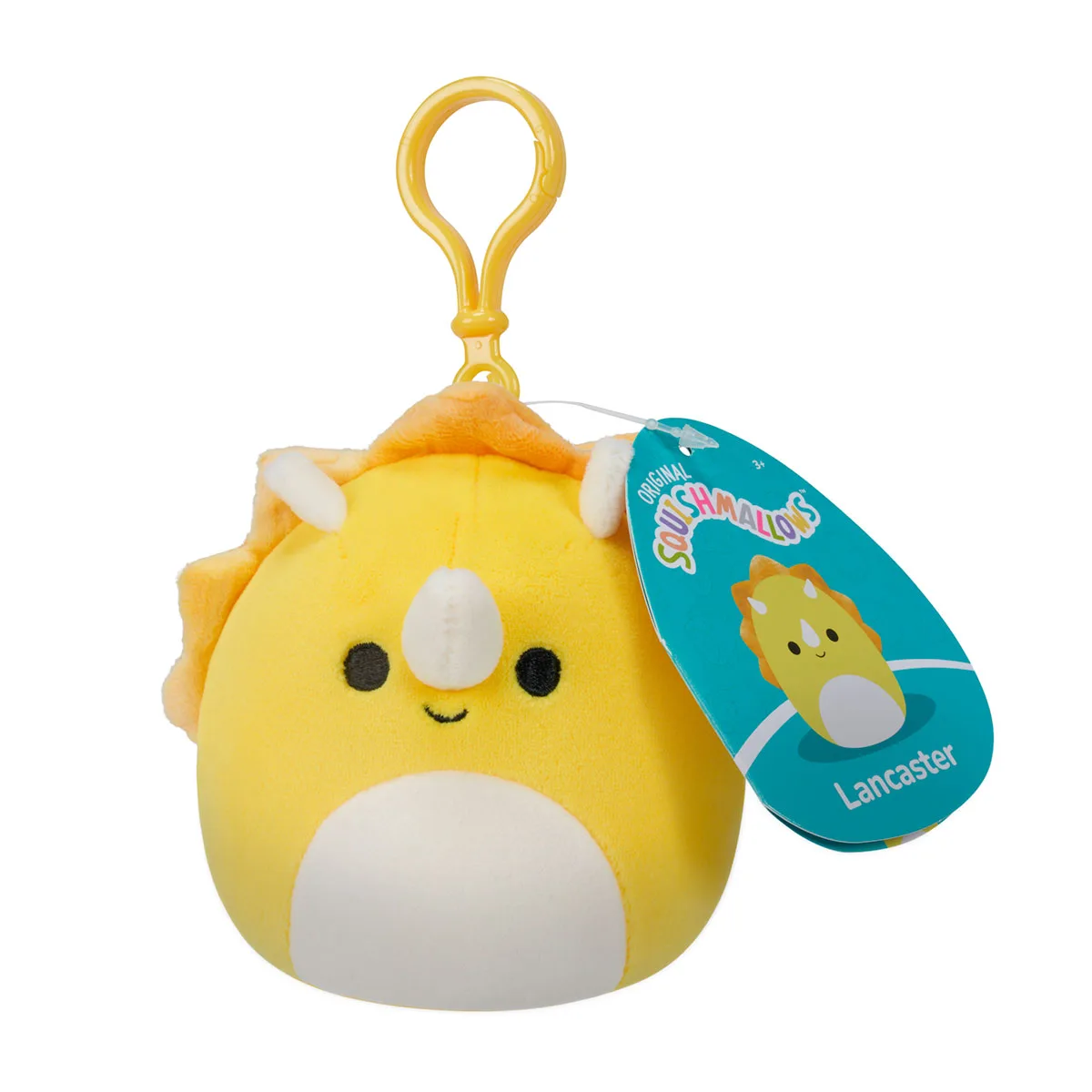 Мягкая игрушка Squishmallows полиэстер 9 см Трицератопс