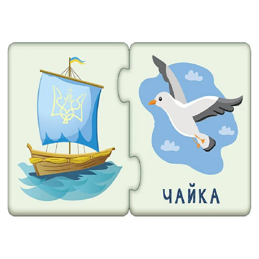 Детские пазлы-половинки Ranok Creative картон 12 элементов многоцветные