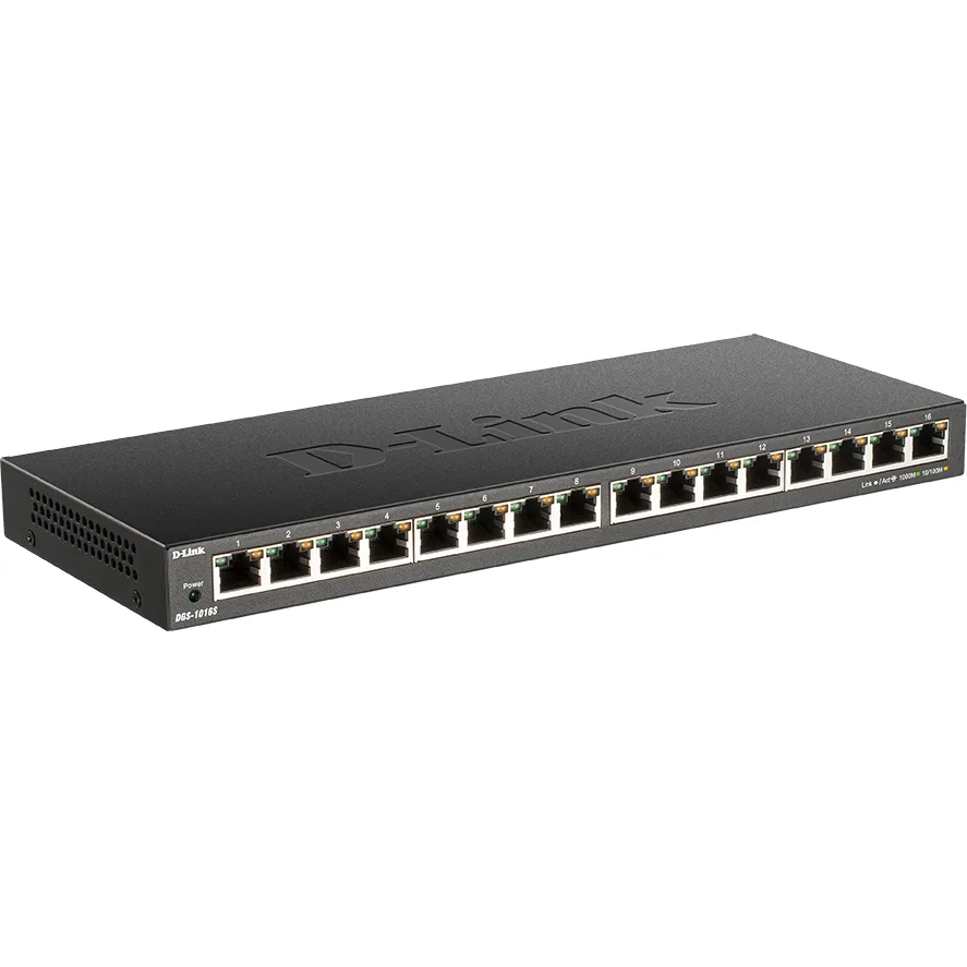 Коммутатор D-Link DGS-1016S 16xGE, Некоммутируемый