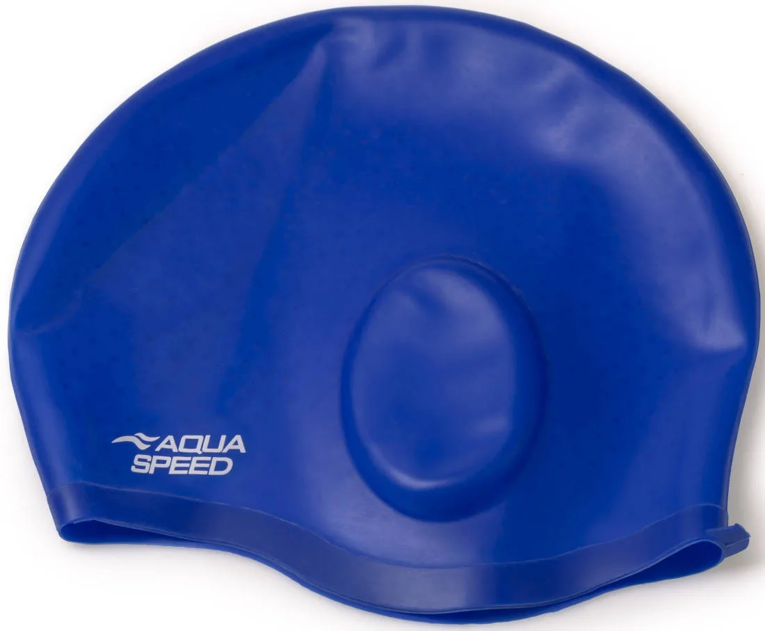 Шапка для плавання Aqua Speed силікон унісекс синя OSFM