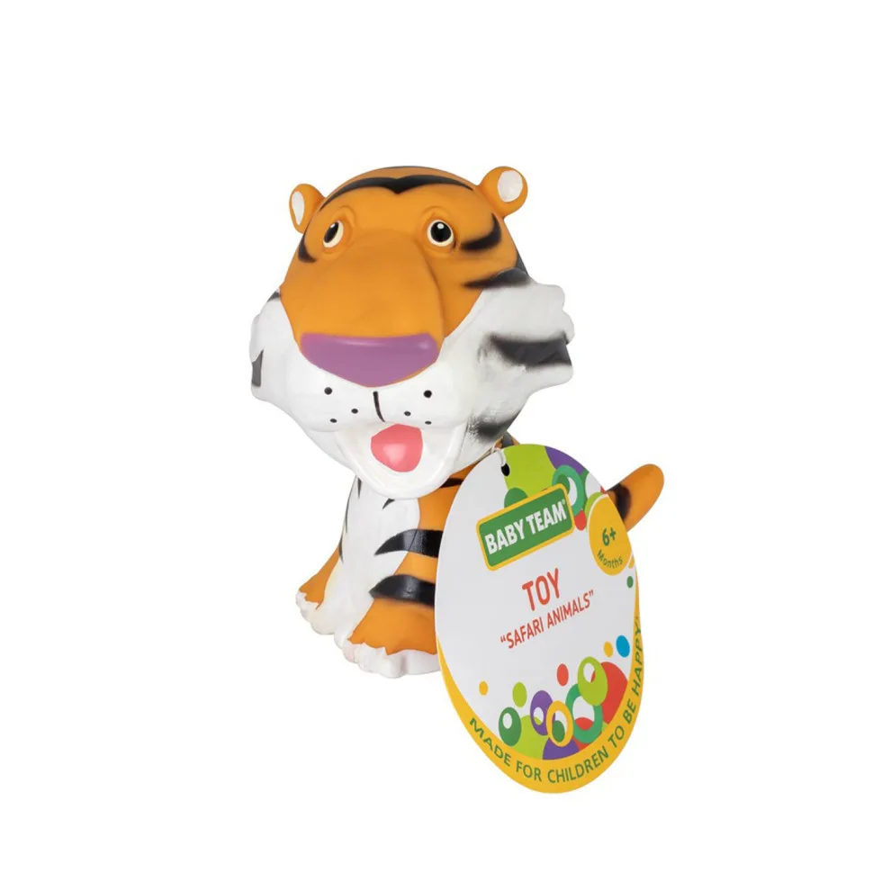 Іграшка для купання BABY TEAM Тигр Пластик 10 см Жовтий