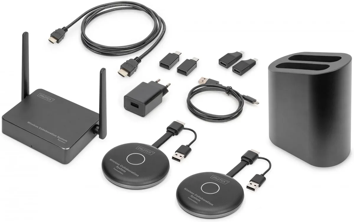 Система для презентацій DIGITUS Click & Present Pro - Wireless Collaboration System HDMI, 2xTX, 1xRX